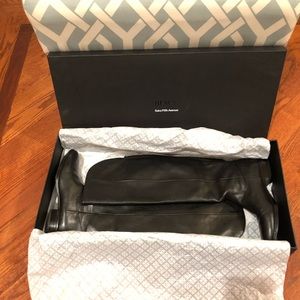 Knee high  black leather boots